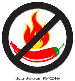 prohibition sign spicy pepper food nw
