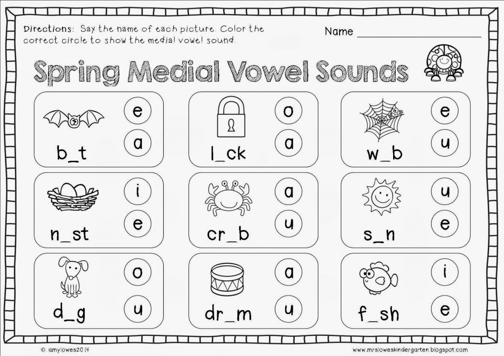 Spring Medial Vowel Sounds