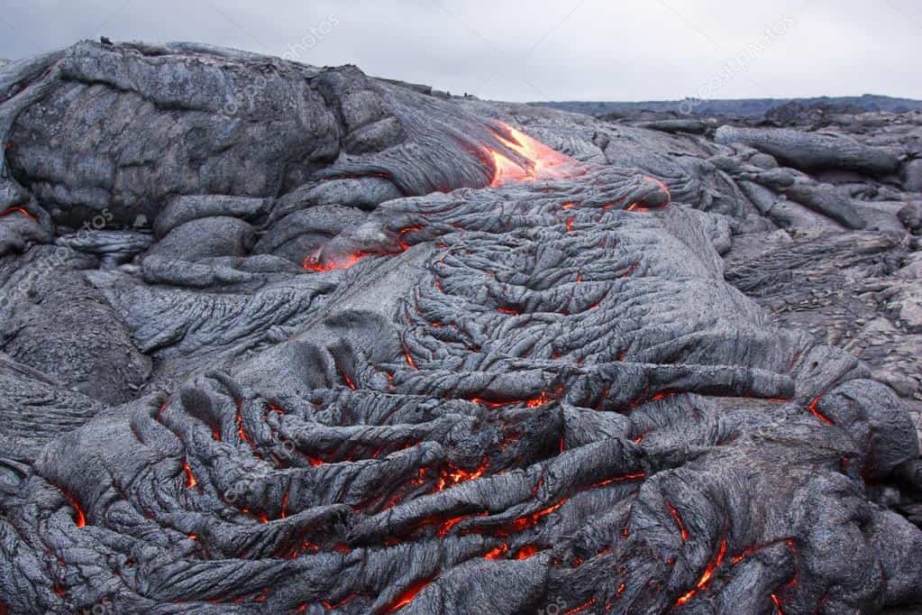 depositphotos  stock photo basaltic lava flow solidifying slowly