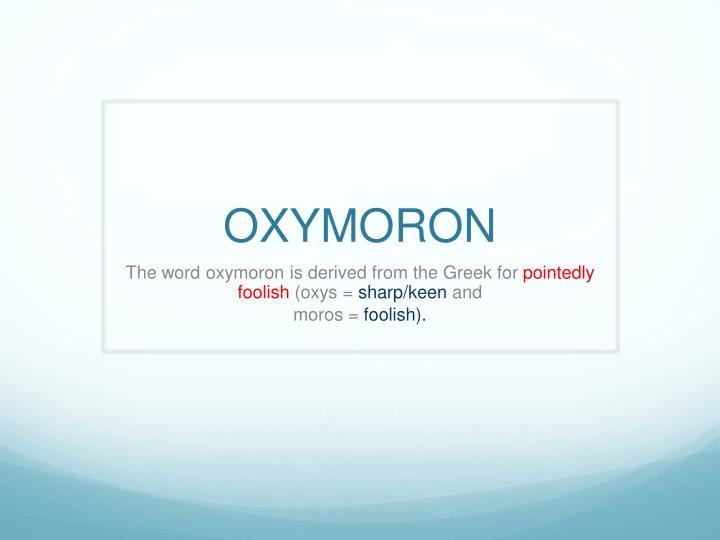 oxymoron n